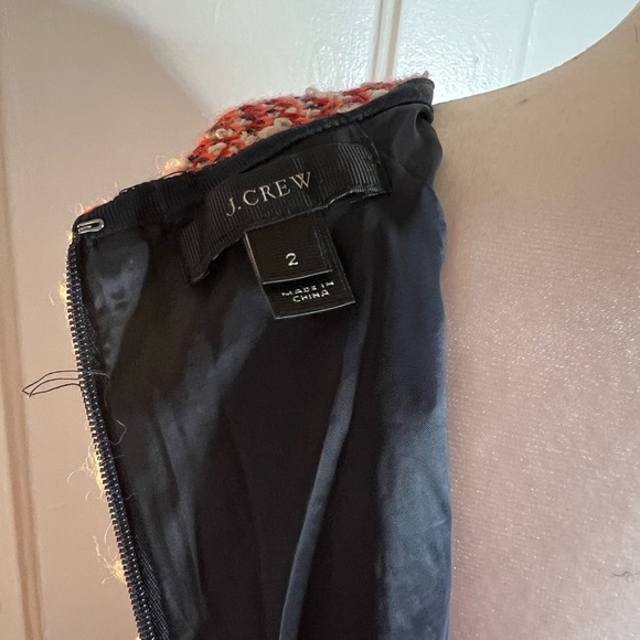 J. Crew Red and White Textured Midi Dress - Picture 4 of 5